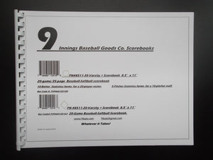 8511-20-VARSITY+BW SCOREBOOK - 9ibats.com